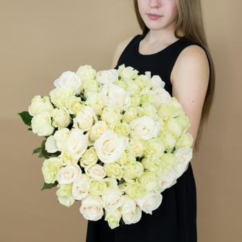 Букет из белых роз 101 шт 40 см (Эквадор)